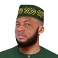 thumbnail image 1 of BAZINRICHE African Mens Embroidery Kufi Hat Cotton Hats Muslim Prayer Cap Men Hat Accessory, 1 of 5