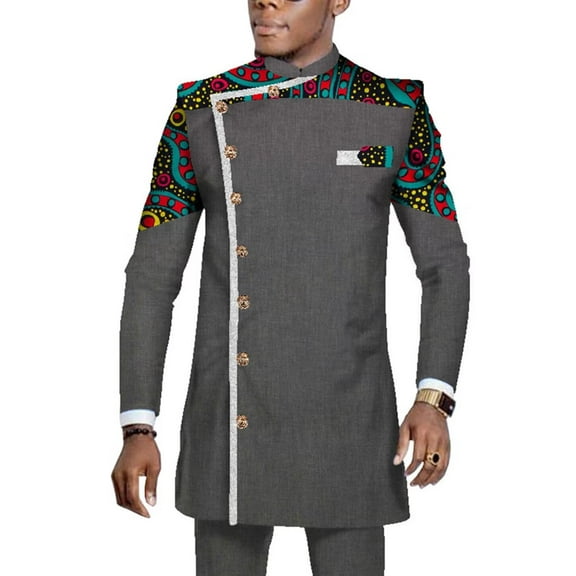 BAZINRICHE African Nen Fit Fancy Top and Pant Set Wedding Banquet Business Party Suit Outfit WYNX1065