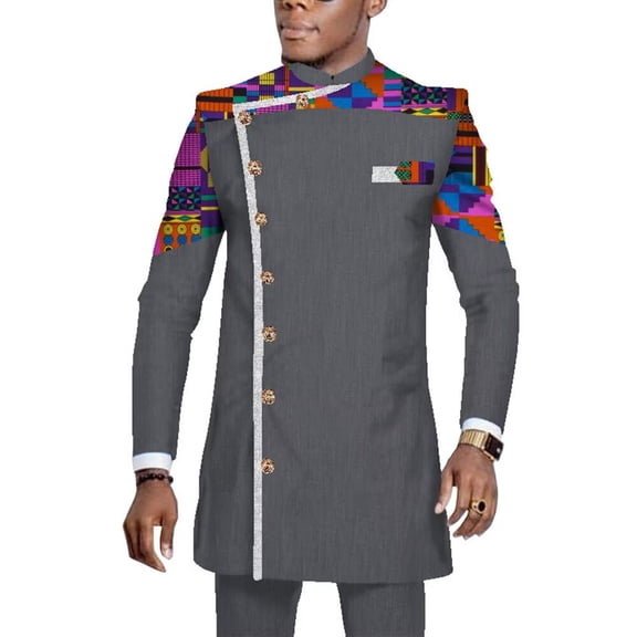 BAZINRICHE African Nen Fit Fancy Top and Pant Set Wedding Banquet Business Party Suit Outfit WYNX1065