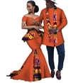 thumbnail image 1 of BAZINRICHE African Print Long Patchwork Dresses for Women Men's Top Shirt African Lovers Couple Clothing, 1 of 2
