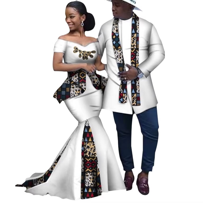 BAZINRICHE African Print Long Patchwork Dresses for Women Men's Top Shirt African Lovers Couple Clothing - Walmart.com BAZINRICHE African Print Long Patchwork Dresses for Women Men's Top Shirt African Lovers Couple Clothing - Walmart.com