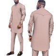 thumbnail image 1 of BAZINRICHE African Suit for Men 2 PCS Set Traditional Stripe Blazer and Pants Business Formal Dress Suit Party Wedding Evening, 1 of 3