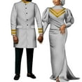 thumbnail image 1 of BAZINRICHE African Traditional Couple Clothing Ankara Mens Blazer Coat and Women Maxi Dresses WYQ713, 1 of 2