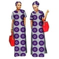 thumbnail image 1 of BAZINRICHE African Women Clothing O-neck Cotton Robe Long Dresses Free Head Scarf Lady Maxi Size, 1 of 2