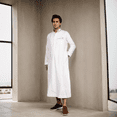 thumbnail image 1 of BAZINRICHE Big and Tall Men's Kaftan Robe Long Sleeve Thobe Button Down Casual Arab Gown Shirt, 1 of 5