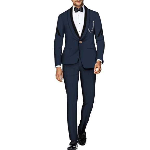 BAZINRICHE Male Slim Fit Fancy Blazers Jacket Wedding Banquet Business Party Suits WYNX800