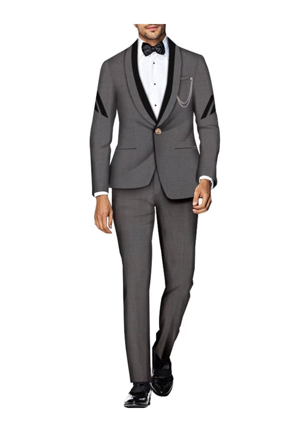 Male Slim Fit Fancy Blazers Jacket Wedding Banquet Business Party Suits WYNX800