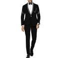 thumbnail image 1 of BAZINRICHE Male Slim Fit Fancy Blazers Jacket Wedding Banquet Business Party Suits WYNX800, 1 of 5