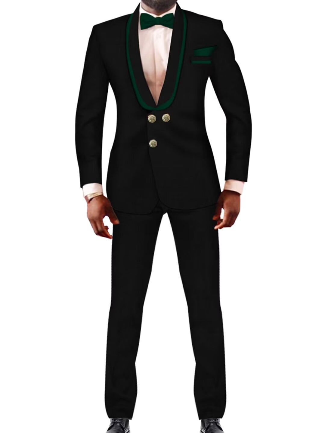 Men’s African 2-Piece Bazin Suit – Blazer & Pants Set for Weddings M250112 main image 1