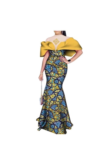 afrocentric formal dresses African Women Bodycon Long Dress Plus Size Evening Party Gown Formal Prom  Dress