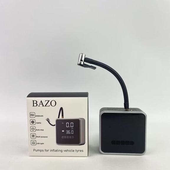 BAZO Pumps for inflating vehicle tyres,Tire Inflator Air Compressor 12V DC Portable Air Compressor Car Accessories Auto Tire Pump 100PSI with LED Light Digital Air Pump