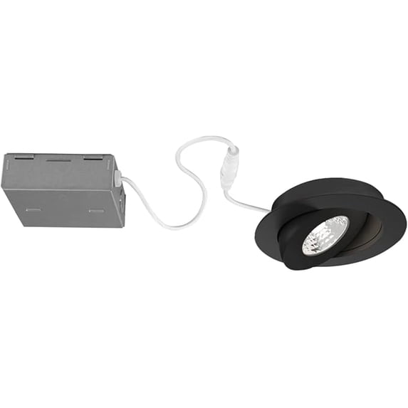 BAZZ Integrated LED Complete Directional Dimmable 4" Recessed Light Fixture Black