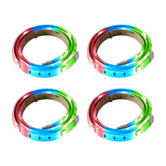 BAZZ JUL60RM4 LED Tape Light, Dimmable, Linkable, Energy Efficient, 24", 4 Piece