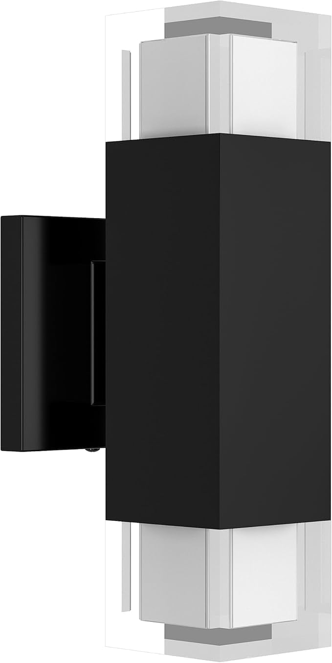 Black Aluminum Contemporary LED Plug-In Wall Sconce