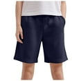 thumbnail image 1 of BAnala Children's Cotton Shorts Summer Casual Drawstring Pants Solid Color Children's Middle Pants Childrens Cotton Blend Summer Shorts (Navy,2-3 Years), 1 of 4