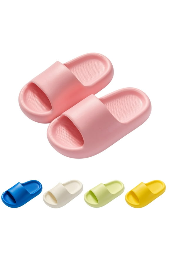 Kids Cloud Slides Boys Girls Comfy Lightweight Toddler Sandals Open Toe House Non Slip Slippers Indoor Outdoor (Pink,9-9.5 Years)