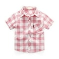 thumbnail image 1 of BAnala Shirts for Girls Toddler Girls School Uniform Short Sleeve Picot Collar Interlock Polo Shirt Light Pink,4-5 Years, 1 of 2