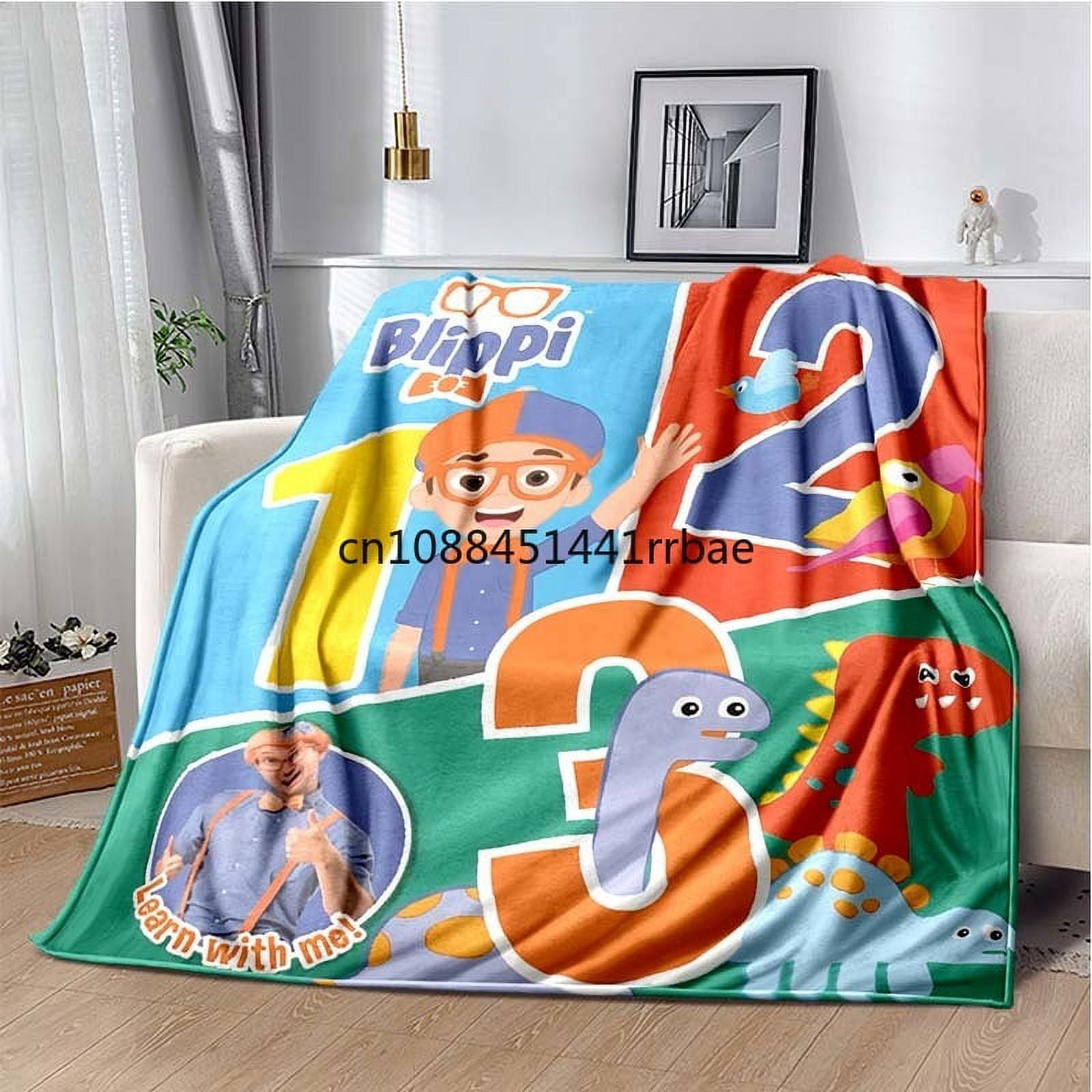 BB Blippi logo blanket lightweight warm insulation sofa bed office car knee pads blankets decke Walmart