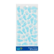 Hello Hobby Blue Baby Boy Hand & Footprint Designer Stickers, 38 Count