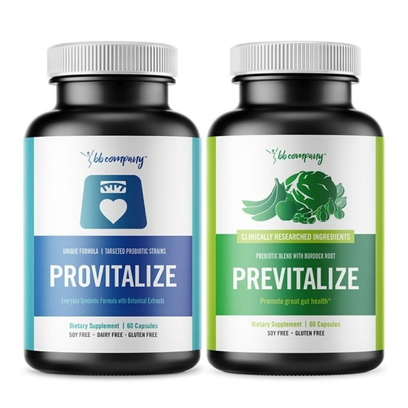 BB Company Slim Gut Bundle - Provitalize and Previtalize, 60 Capsules Each