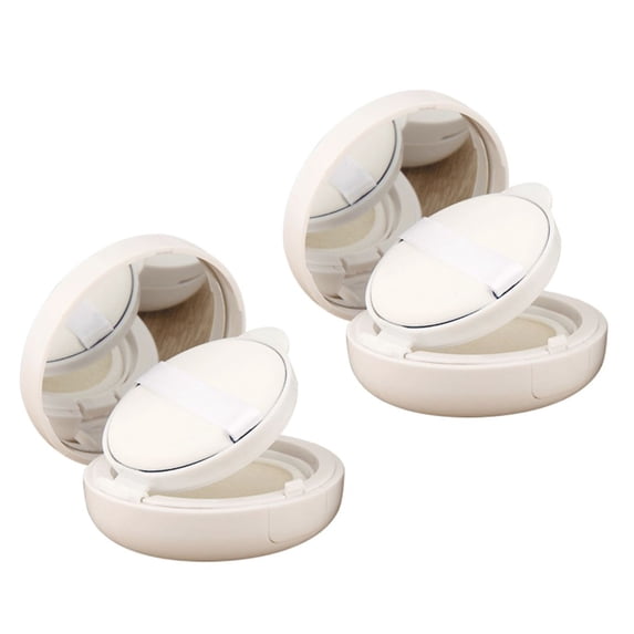 BB Cream Round Box Container Dressing Air Cushion Sponges Powders Mirror