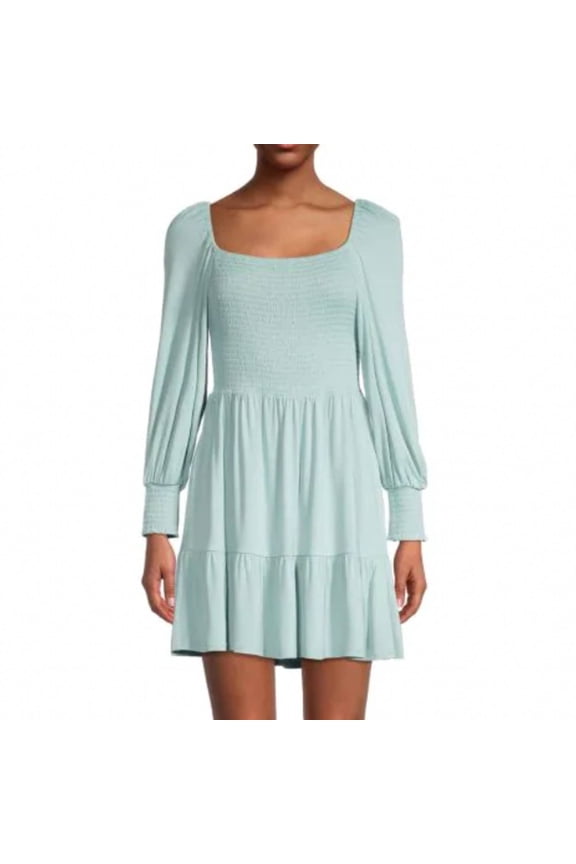 By Steve Madden Let's Go Smock Bodice Long Sleeve Minidress, Size XS