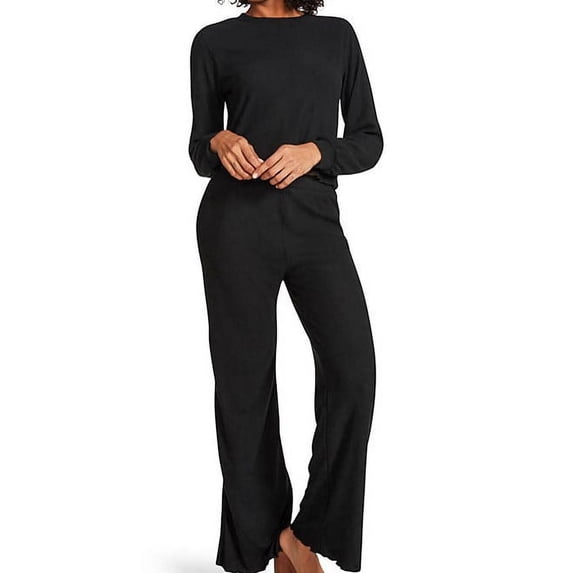 BB Dakota Women's Ribbed Lounge Set (Black, XL)