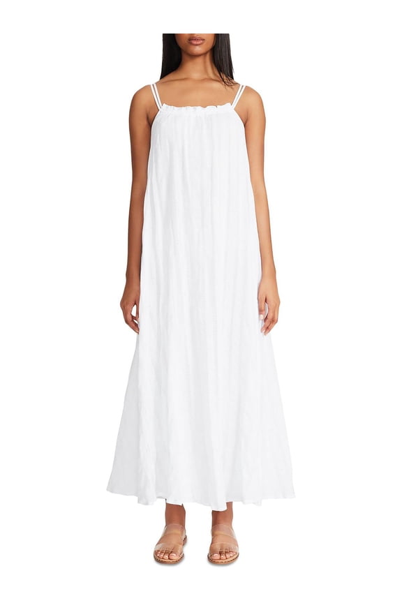 Womens Cotton Midi Shift Dress