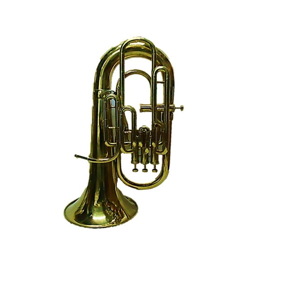BB/F 4 VALVE BRASS FINISH Dish Euphonium with HARDCASE