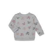 GARANIMALS Baby Boys Printed Fleece Sweatshirt with Long Sleeves, Sizes 6-24 Months