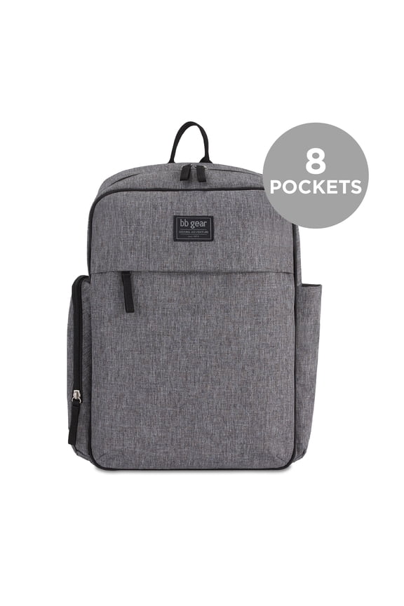 BB Gear Back Pack Diaper Bag, Grey, Infant and Toddler, Unisex