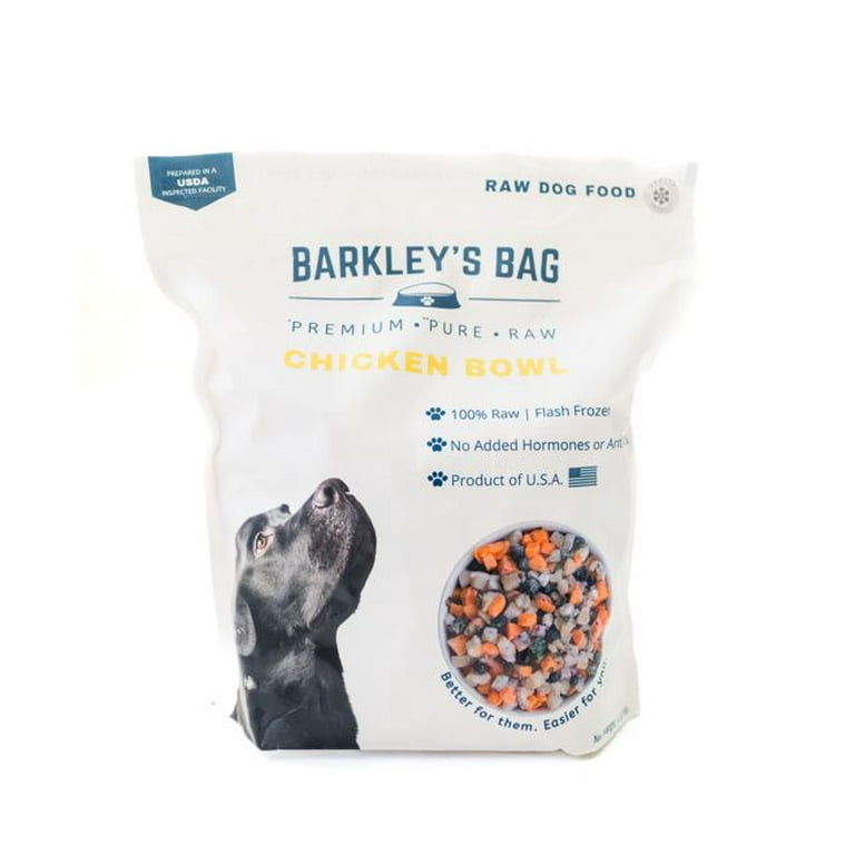 Barkley's Bag Frozen, Easy to Digest, Chicken Bowl. Instant Quick