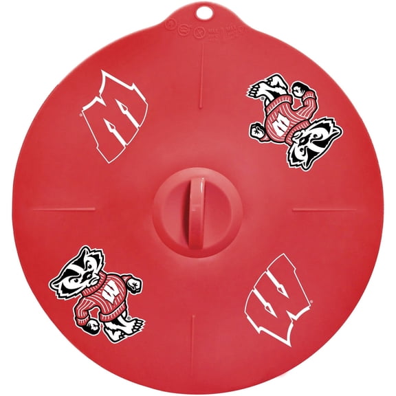 BB NCAA Wisconsin Badgers 9" Silicone Lids Fit Pots & Bowls, Hot or Cold 2 PC