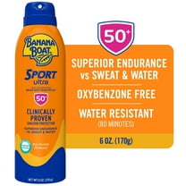 (4 pack) Banana Boat Sport Ultra Clear Spray Sunscreen SPF 50, Adult Sunblock, 6 oz