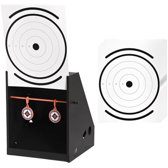 BB Trap Target for Airgun, BB Trap Target with 10pcs Paper Targets and 2 Spinner Targets$$Other