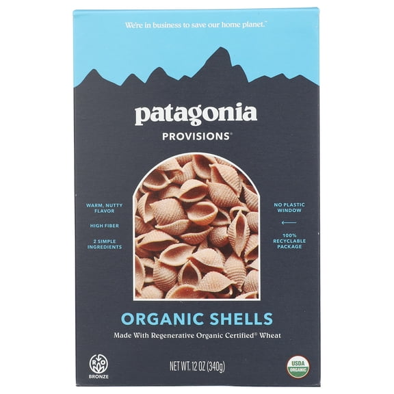 BB06/26 PATAGONIA PROVISIONS Organic Shells, 12 OZ - Organic Pasta