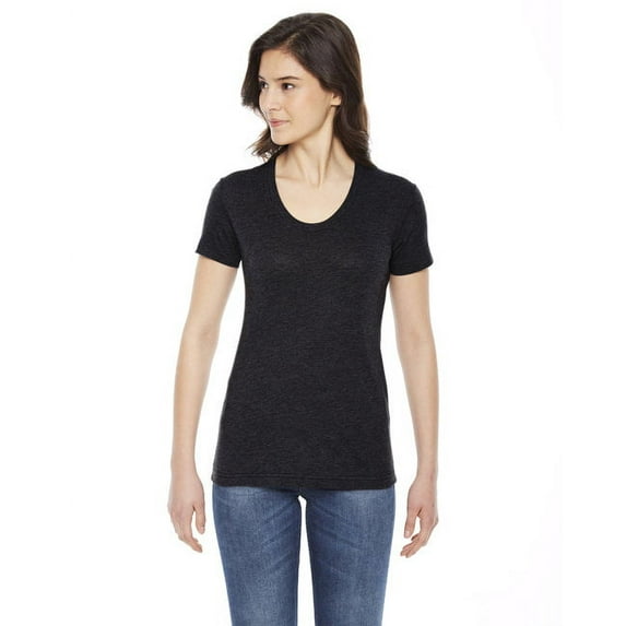 BB301W American Apparel Ladies' Short-Sleeve Crewneck Heather Black XL