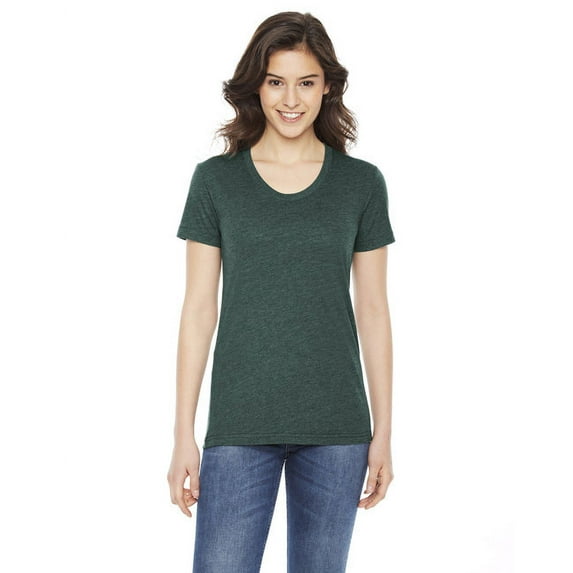 BB301W American Apparel Ladies' Short-Sleeve Crewneck Heather Forest L