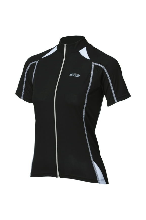BBW-245 - ComfortGirl Womens SS Jersey (Black & White, L)