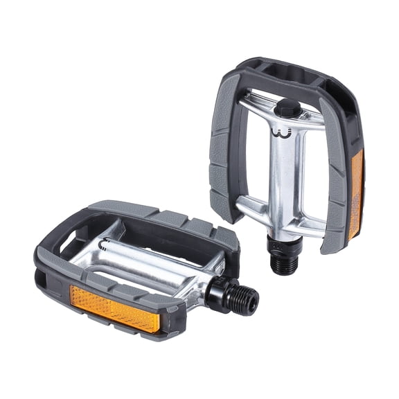 Bbb Cycling City Bike Pedals Flat 9/16" with Reflectors Aluminium Durable Anti-Slip Lightweight