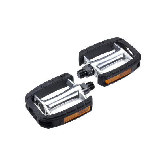 BBB Cycling SteadyRest 2.0 Bicycle Pedals - Non-Slip Rubber Inlay Flat Pedals - High Grip for C