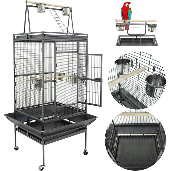 Photo inspiration: Fresh Look at Bbbuy 68 Inch Iron Bird Cage Play Top Parrot Cage