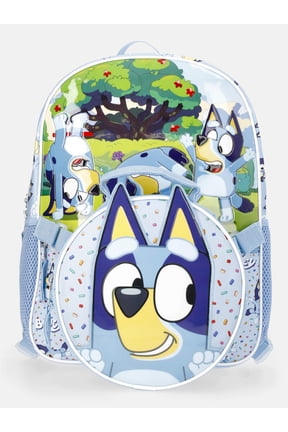 Bluey 14" Toddler Backpack with Lunch kit - Blue