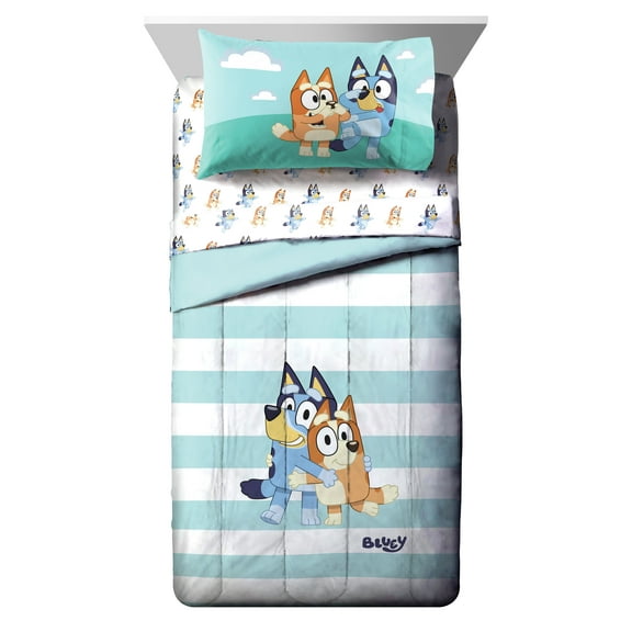 BBC Bluey & Bingo 4 Piece Toddler/Crib Size Bed Set