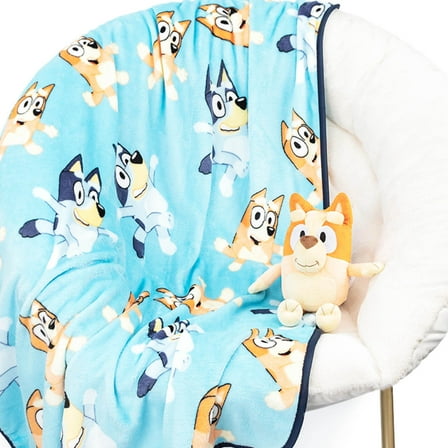BBC Bluey Bingo Throw Blanket and Mini Pillow Buddy Set - 40x60 Kids Bedding