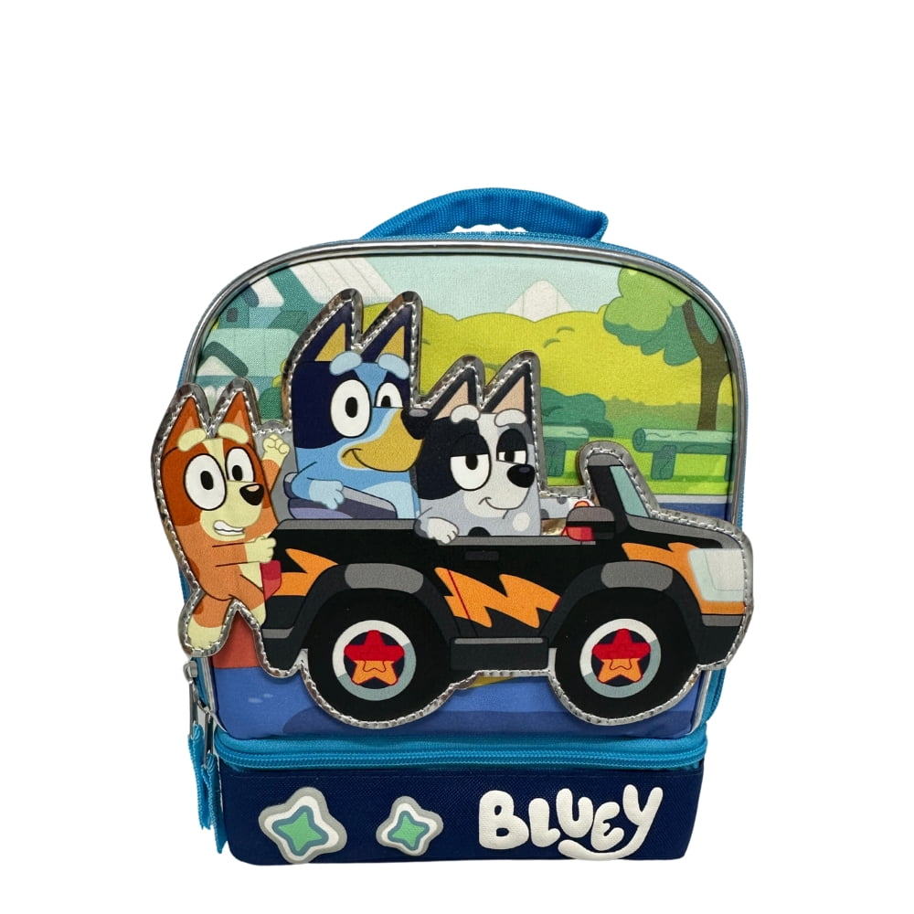Bluey Dual Compartment Reusable Child's Polyester Lunch Kit