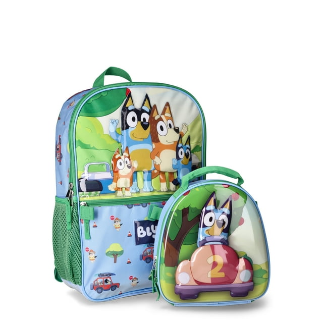 BBC Bluey Family Trip Children’s Laptop Backpack with Lunch Bag, 2-Piece Set