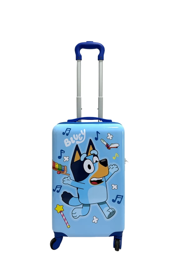 Dancing Bluey Kid's 18" ABS Hardside Spinner Luggage - Light Blue