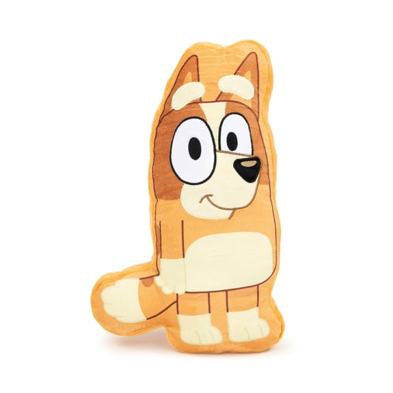 BBC Bluey Orange Bingo Shaped Pillow, 1 Pack 100% Microfiber, Kids Bedding