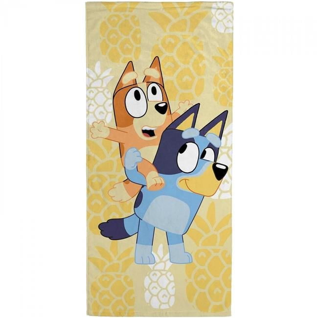 BBC Bluey Pineapples Standard Beach Towel 100% Cotton